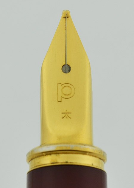 筆記具 PLATINUM/Riviere Platinum Riviere Fountain Pen - Red Marble Lacquer, GP Trim, GP